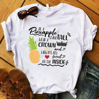Load image into Gallery viewer, Pineapple Fruit Graphic Short Sleeve T-Shirt for Women
