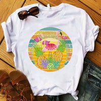 Load image into Gallery viewer, Pineapple Fruit Graphic Short Sleeve T-Shirt for Women
