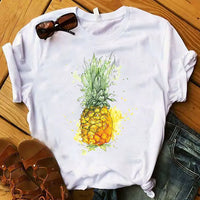 Load image into Gallery viewer, Pineapple Fruit Graphic Short Sleeve T-Shirt for Women
